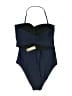 J.Crew Solid Blue One Piece Swimsuit Size 12 - photo 2