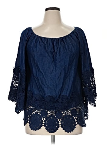 Unique Spectrum 3/4 Sleeve Blouse (view 1)