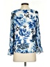 Talbots 100% Polyester Blue 3/4 Sleeve Blouse Size P Petite - photo 2