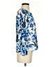 Talbots 100% Polyester Blue 3/4 Sleeve Blouse Size P Petite - photo 4