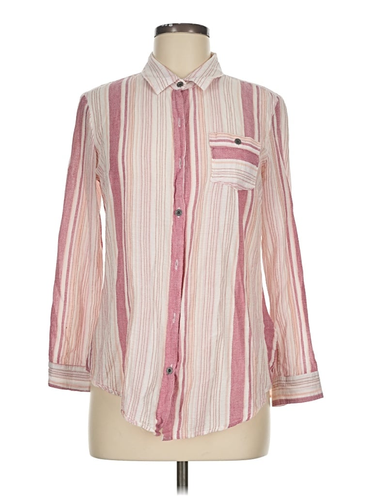 Pre-owned Ruff Hewn Long Sleeve Button Down Shirt In Pink