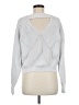 Pink Rose Chevron-herringbone Silver Pullover Sweater Size M - photo 2