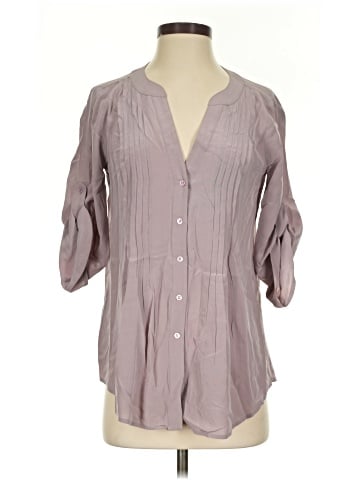 BCBGMAXAZRIA 3/4 Sleeve Silk Top (view 1)