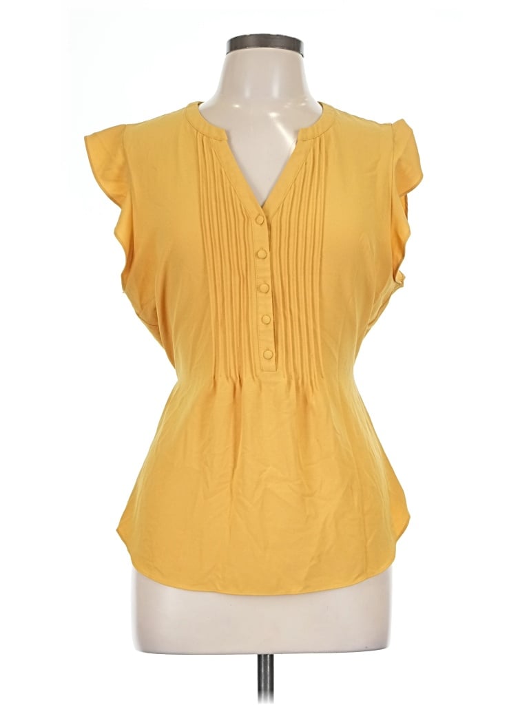 Pre-owned Modcloth Sleeveless Blouse In Yellow