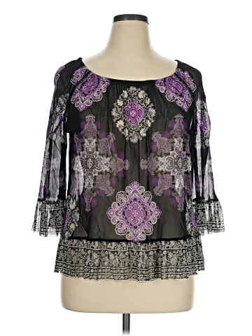 INC International Concepts 3/4 Sleeve Blouse (view 1)