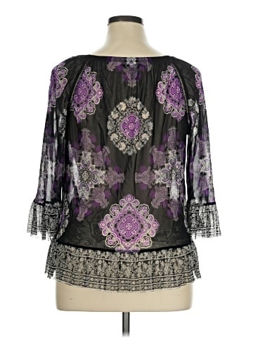 INC International Concepts 3/4 Sleeve Blouse (view 2)