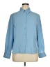 Studio C 100% Polyester Solid Blue Long Sleeve Blouse Size XL - photo 1