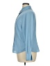 Studio C 100% Polyester Solid Blue Long Sleeve Blouse Size XL - photo 5