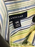 Lands' End Stripes Blue Yellow 3/4 Sleeve Button-Down Shirt Size 18 - photo 7