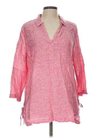 Isaac Mizrahi New York 3/4 Sleeve Button-Down Shirt (view 1)