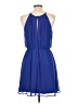 Lush 100% Polyester Solid Blue Cocktail Dress Size L - photo 2