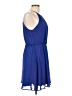 Lush 100% Polyester Solid Blue Cocktail Dress Size L - photo 4