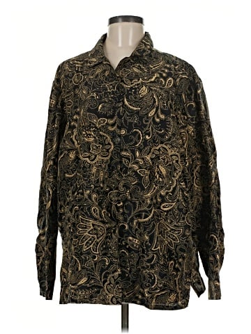 Emma James Long Sleeve Silk Top (view 1)