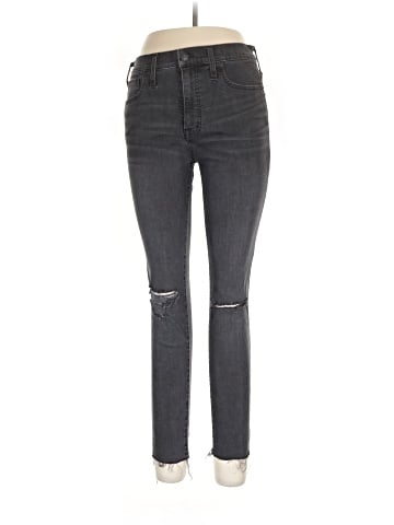 Madewell Tall 9" Mid-Rise Skinny Jeans in Black Sea (view 1)
