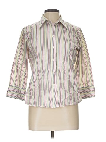 Lands' End 3/4 Sleeve Button-Down Shirt (view 1)
