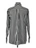 Nine West 100% Polyester Stripes Silver Long Sleeve Blouse Size L - photo 2