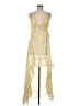 ASOS 100% Polyester Paisley Yellow Cocktail Dress Size 6 - photo 1