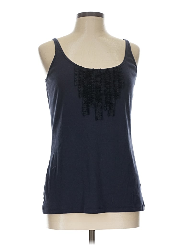 Pre-owned Eddie Bauer Tank Top Blue Halter Neckline Tops