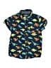 Eighty Eight Blue Short Sleeve Button-Down Shirt Size 4 - photo 1