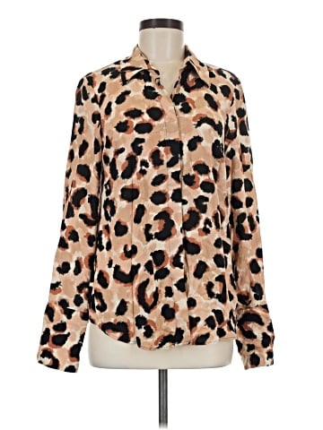Topshop Long Sleeve Blouse (view 1)