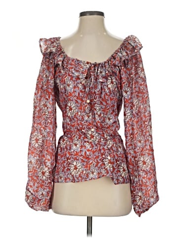 Hannah Long Sleeve Silk Top (view 1)