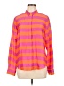 Ann Taylor 100% Polyester Stripes Pink Long Sleeve Blouse Size 10 - photo 1