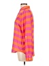 Ann Taylor 100% Polyester Stripes Pink Long Sleeve Blouse Size 10 - photo 5
