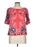Talbots Red Short Sleeve Blouse Size Lg Petite - photo 1