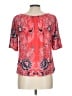 Talbots Red Short Sleeve Blouse Size Lg Petite - photo 2