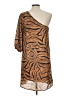 Fab'rik 100% Polyester Animal Print Brown Tan Cocktail Dress Size L - photo 2