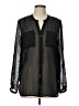 Black Rainn 100% Polyester Polka Dots Black Long Sleeve Blouse Size L - photo 1