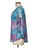 One World 100% Polyester Blue Purple 3/4 Sleeve Top Size L - photo 5