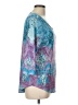 One World 100% Polyester Blue Purple 3/4 Sleeve Top Size L - photo 4