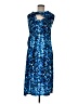 DKNY 100% Polyester Blue Cocktail Dress Size 8 - photo 1