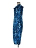DKNY 100% Polyester Blue Cocktail Dress Size 8 - photo 5