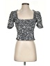 Lulus Silver Short Sleeve Top Size XS - photo 1