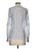 Hinge Silver Long Sleeve Blouse Size S - photo 2