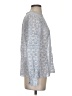 Hinge Silver Long Sleeve Blouse Size S - photo 4