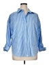 Talbots 100% Cotton Stripes Blue Long Sleeve Button-Down Shirt Size 1X Petite - photo 1