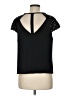 BCBGMAXAZRIA 100% Polyester Solid Black Short Sleeve Top Size M - photo 2