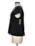 BCBGMAXAZRIA 100% Polyester Solid Black Short Sleeve Top Size M - photo 5