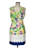 Esley 100% Polyester Print White Cocktail Dress Size L - photo 1