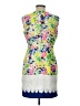 Esley 100% Polyester Print White Cocktail Dress Size L - photo 2