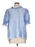 J.Crew 100% Linen Blue Short Sleeve Blouse Size L - photo 1