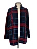 Talbots 100% Wool Plaid Blue Wool Cardigan Size Lg Petite - photo 1
