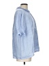 J.Crew 100% Linen Blue Short Sleeve Blouse Size L - photo 4