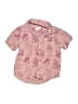 Cat & Jack 100% Rayon Pink Short Sleeve Button-Down Shirt Size 4 - 5 - photo 1