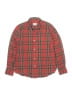 Crewcuts 100% Cotton Plaid Red Long Sleeve Button-Down Shirt Size 10 - photo 1