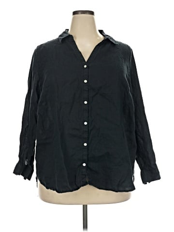 Sigrid Olsen 3/4 Sleeve Button-Down Shirt (view 1)