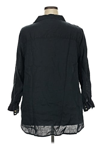 Sigrid Olsen 3/4 Sleeve Button-Down Shirt (view 2)